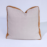 Tuxedo Natural & Toffee Box Cushion 55 x 55 x 10cm