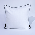 Tuxedo White & Black Box Cushion 55 x 55 x 10cm — made to order, 14–30 days