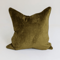 Velvet Olive Lounge Cushion 55 x 55cm