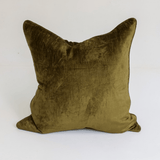 Velvet Olive Lounge Cushion 55 x 55cm