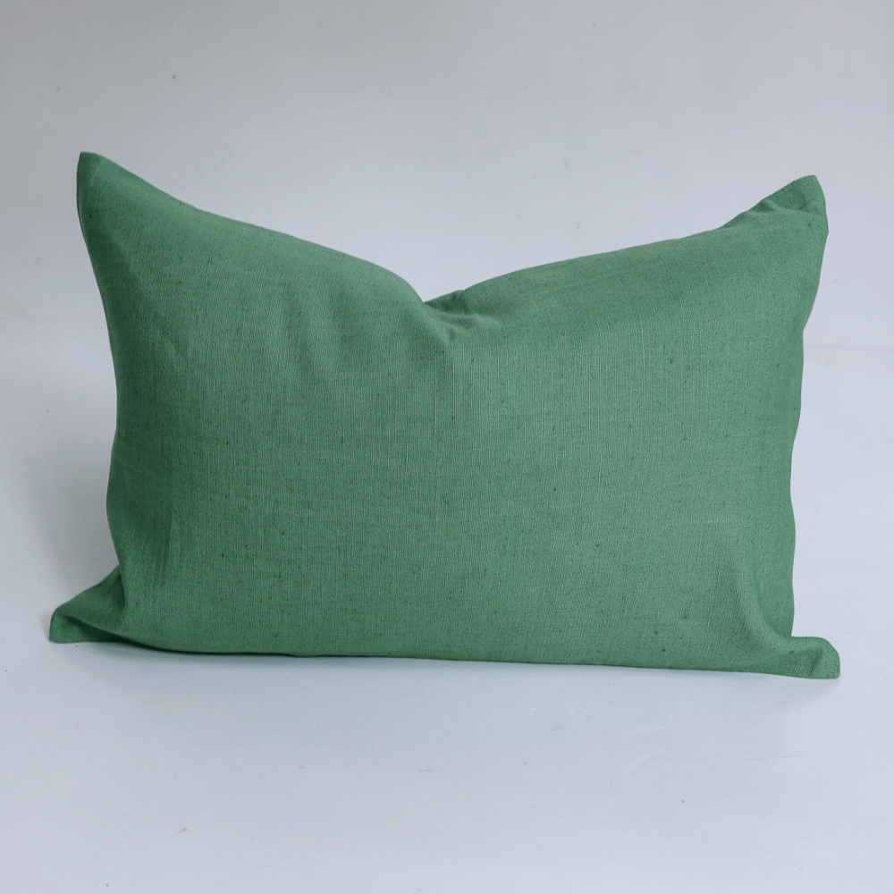 BHD HOME Lumbar Cushion Linen Plain Sage Green Handwoven Lumbar Cushion 40 x 60cm