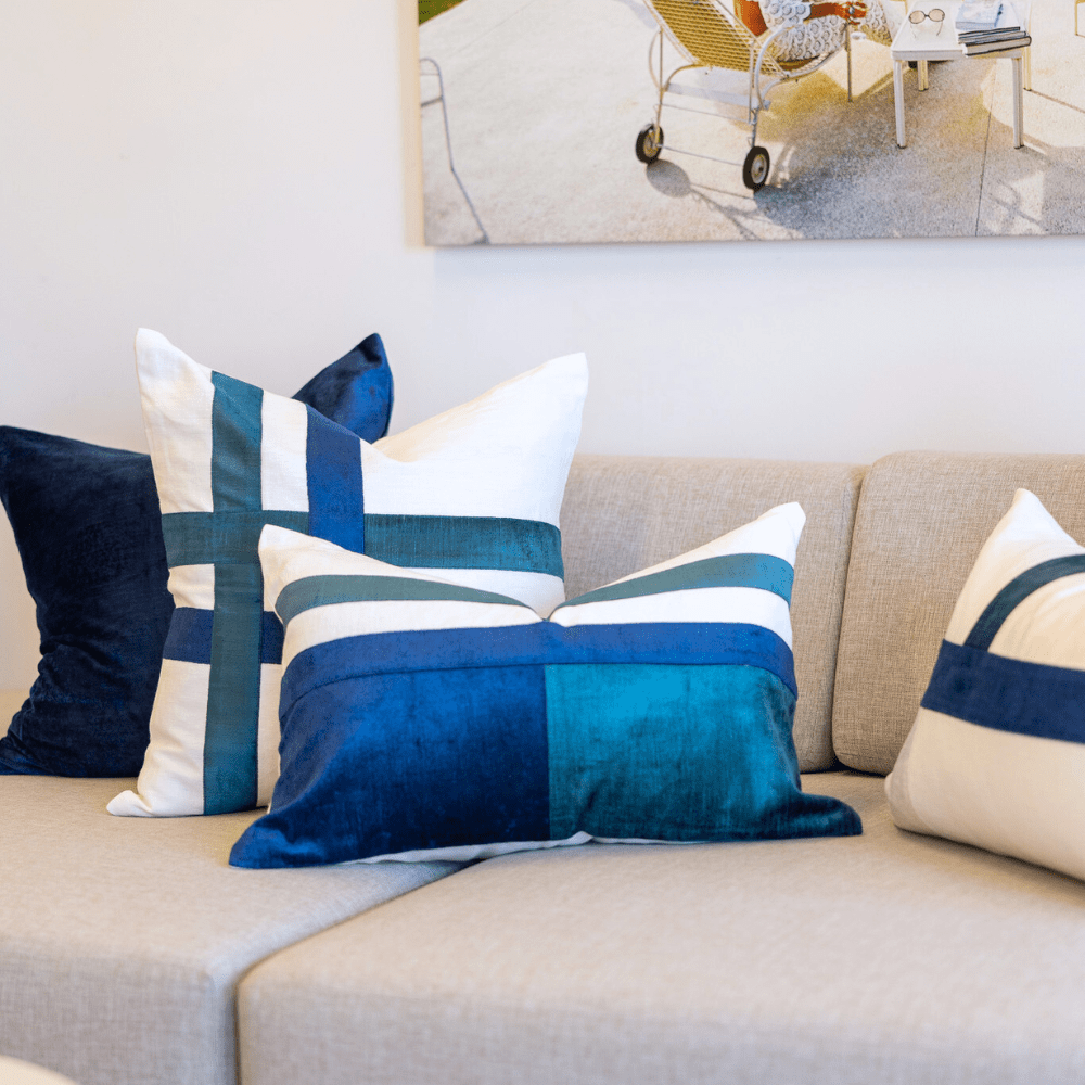 BHD HOME Lumbar Cushion The Kirra Navy Lumbar Cushion 40 x 60cm