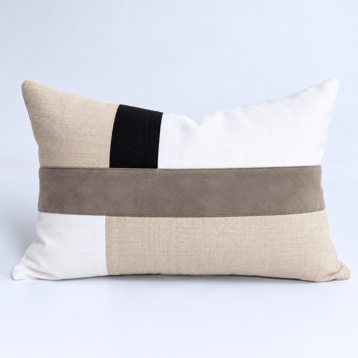 BHD HOME Lumbar Cushion The Talle Grey, White & Natural Lumbar Cushion 40 x 60cm