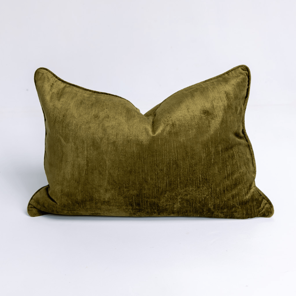 BHD HOME Lumbar Cushion Velvet Olive Lumbar Cushion 40 x 60cm