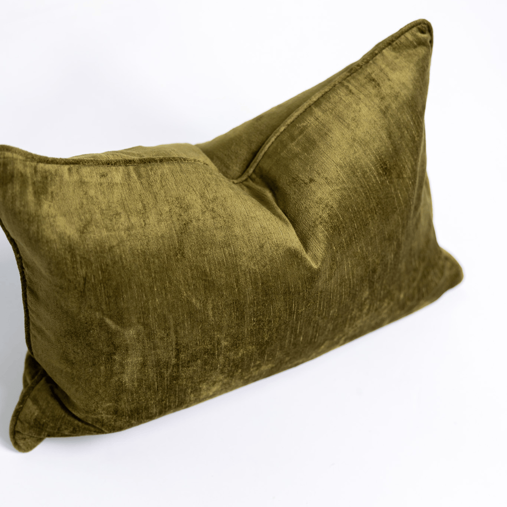 BHD HOME Lumbar Cushion Velvet Olive Lumbar Cushion 40 x 60cm
