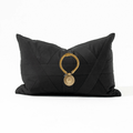 Cross Patch Gold Amulet Lumbar Cushion 35 x 53 cm