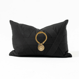 Cross Patch Gold Amulet Lumbar Cushion 35 x 53 cm