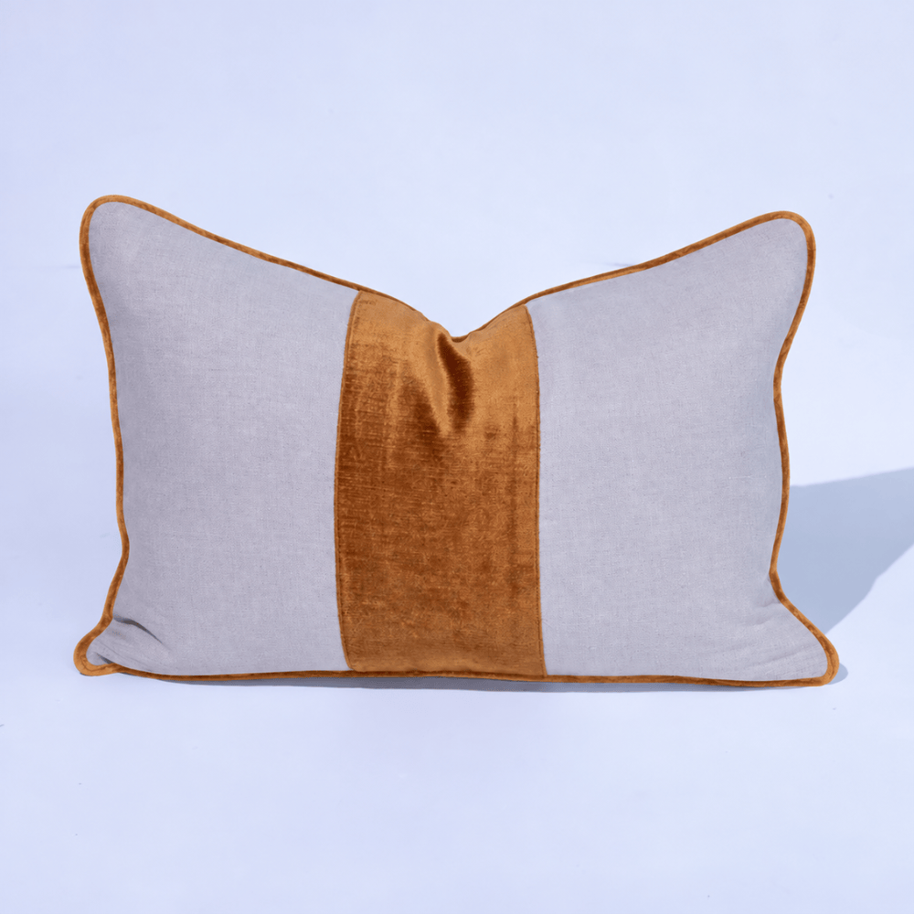 BHD HOME Lumber Cushion Sash Natural & Toffee Lumbar Cushion 40 x 60cm