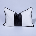 Sash White & Black Lumbar Cushion 40 x 60cm