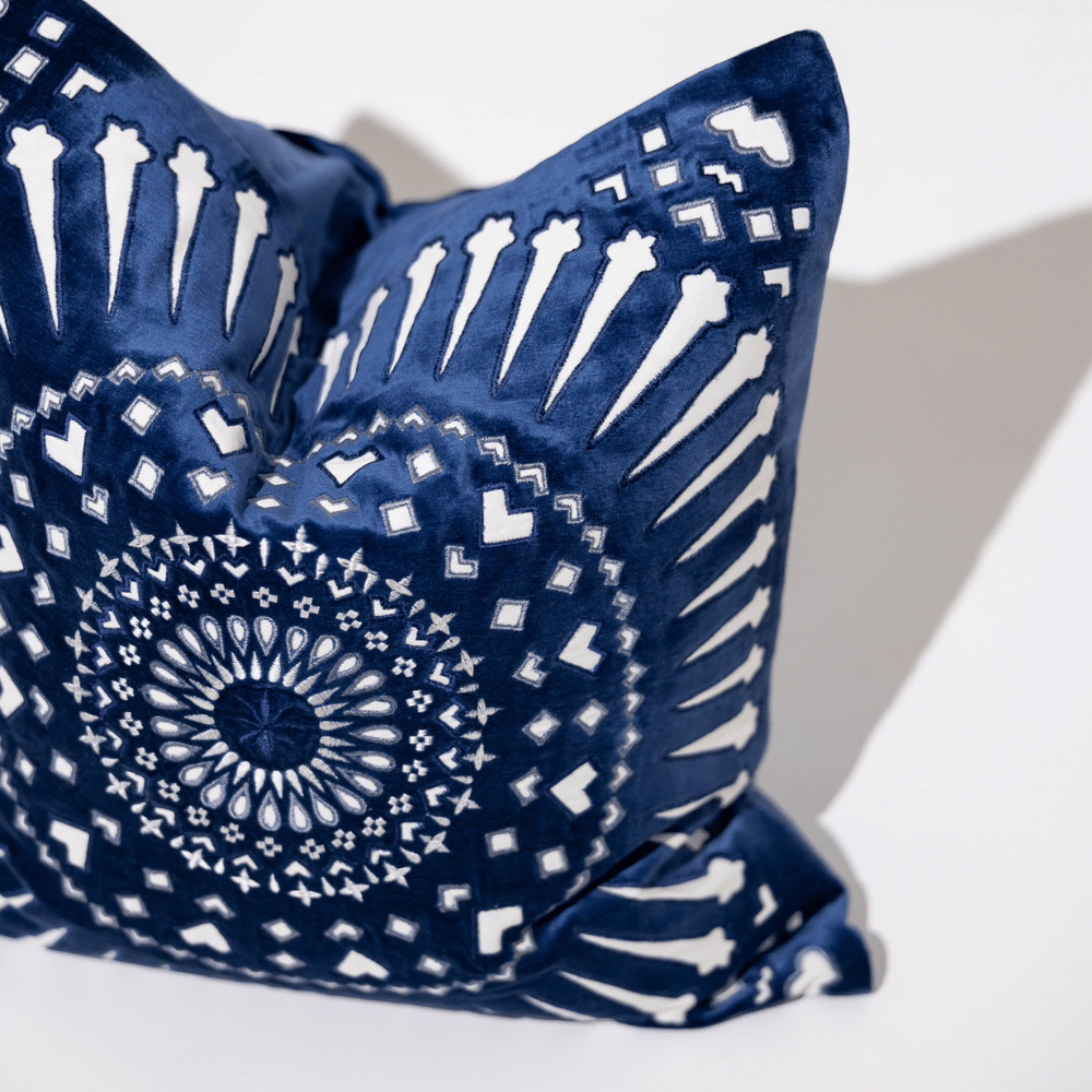 BHD HOME Mayan Sphere Sapphire Navy Cushion 55 x 55cm
