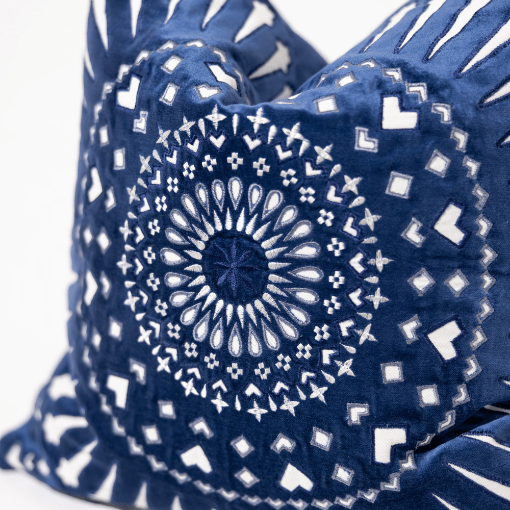 BHD HOME Mayan Sphere Sapphire Navy Cushion 55 x 55cm