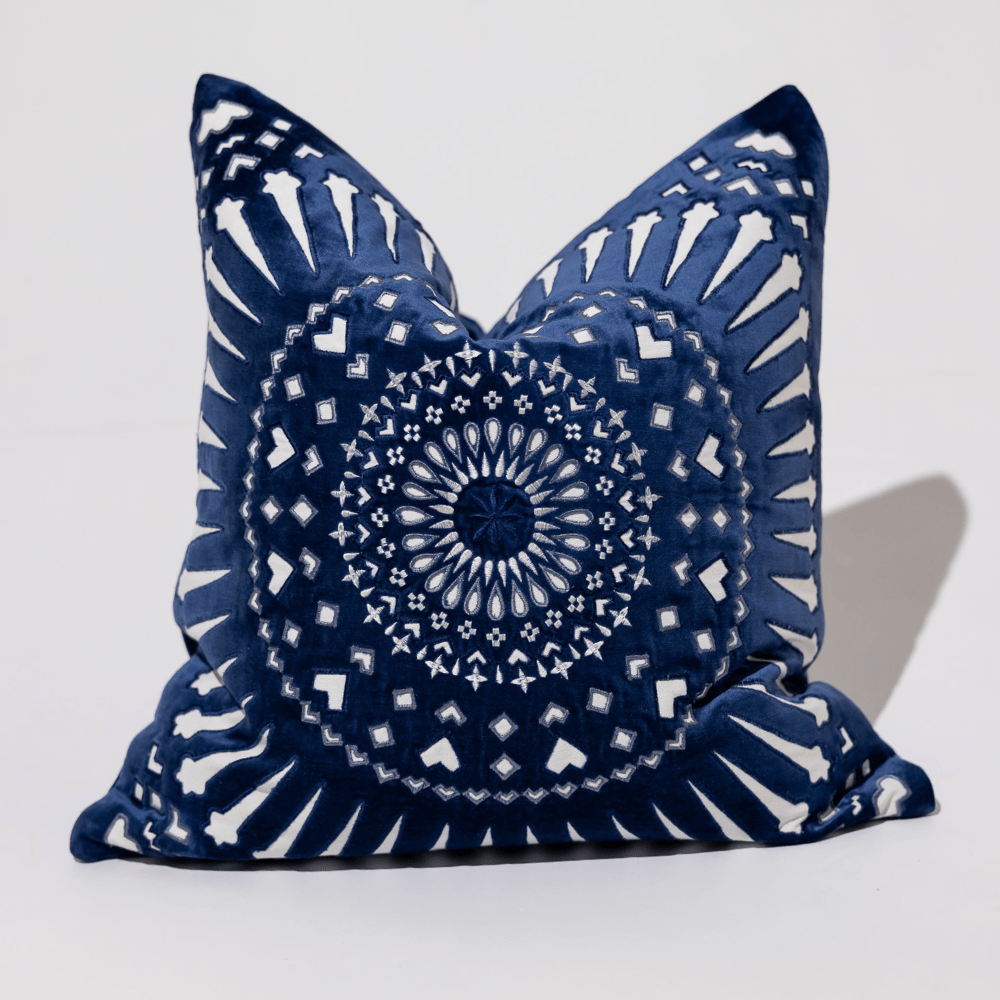 BHD HOME Mayan Sphere Sapphire Navy Cushion 55 x 55cm
