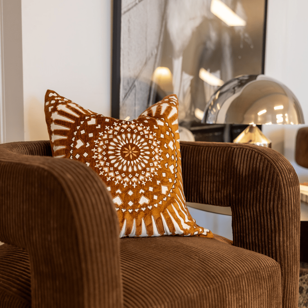 BHD HOME Mayan Sphere Toffee Lounge Cushion 55 x 55cm