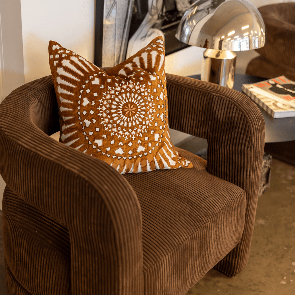 BHD HOME Mayan Sphere Toffee Lounge Cushion 55 x 55cm