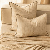 Milton Cushion in Oyster Silk