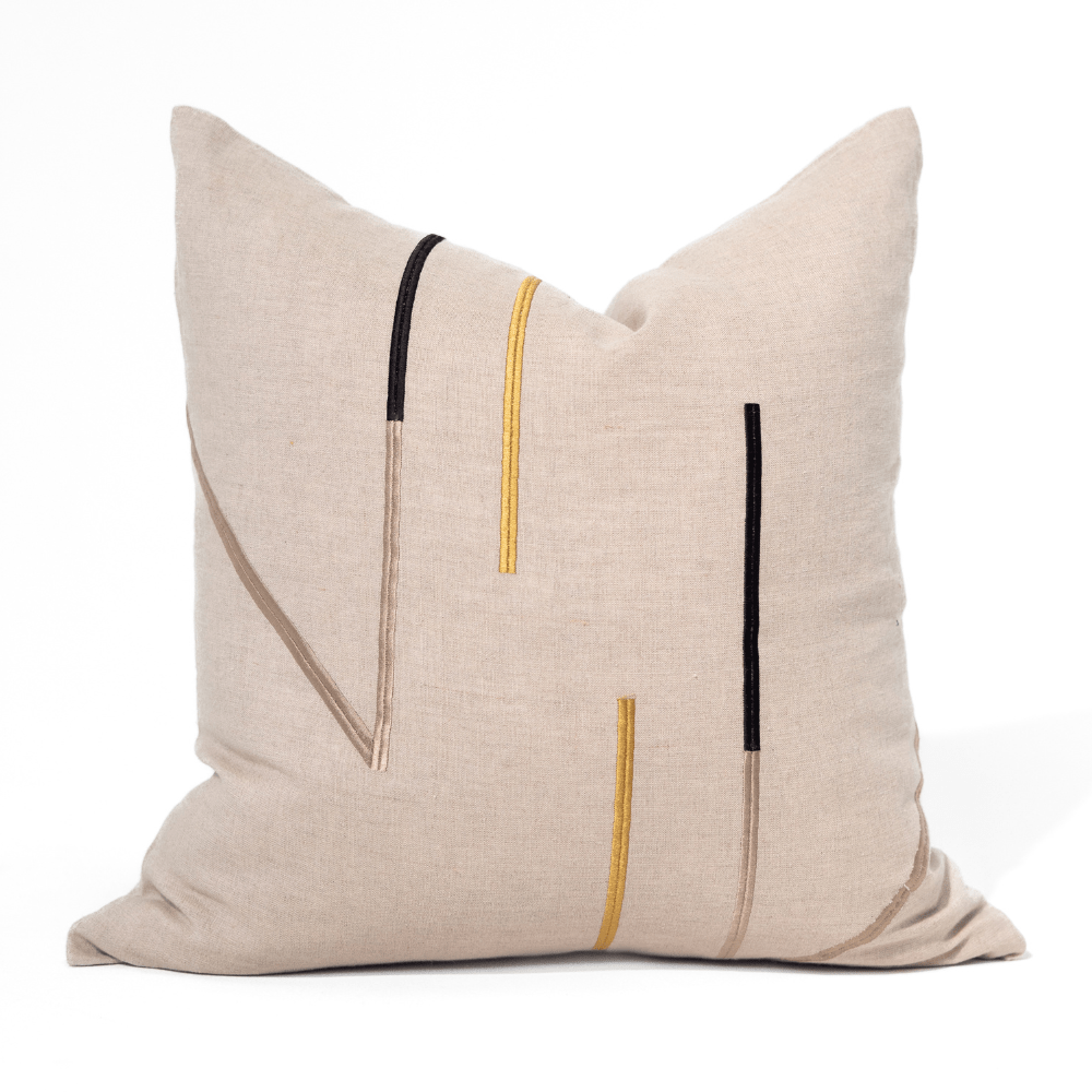 BHD HOME Niseko Lines Natural Lounge Cushion 55 x 55cm