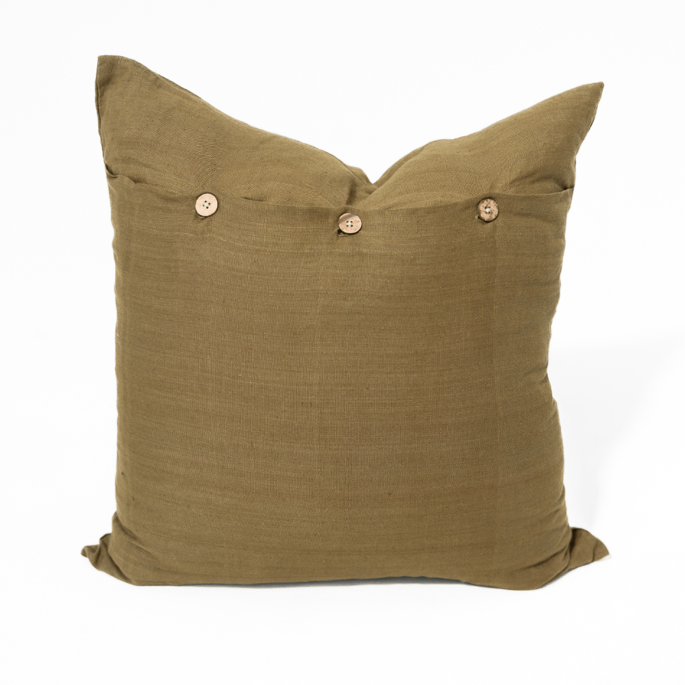 BHD HOME Niseko Lines Olive Lounge Cushion 55 x 55cm