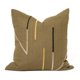 Niseko Lines Olive Lounge Cushion 55 x 55cm