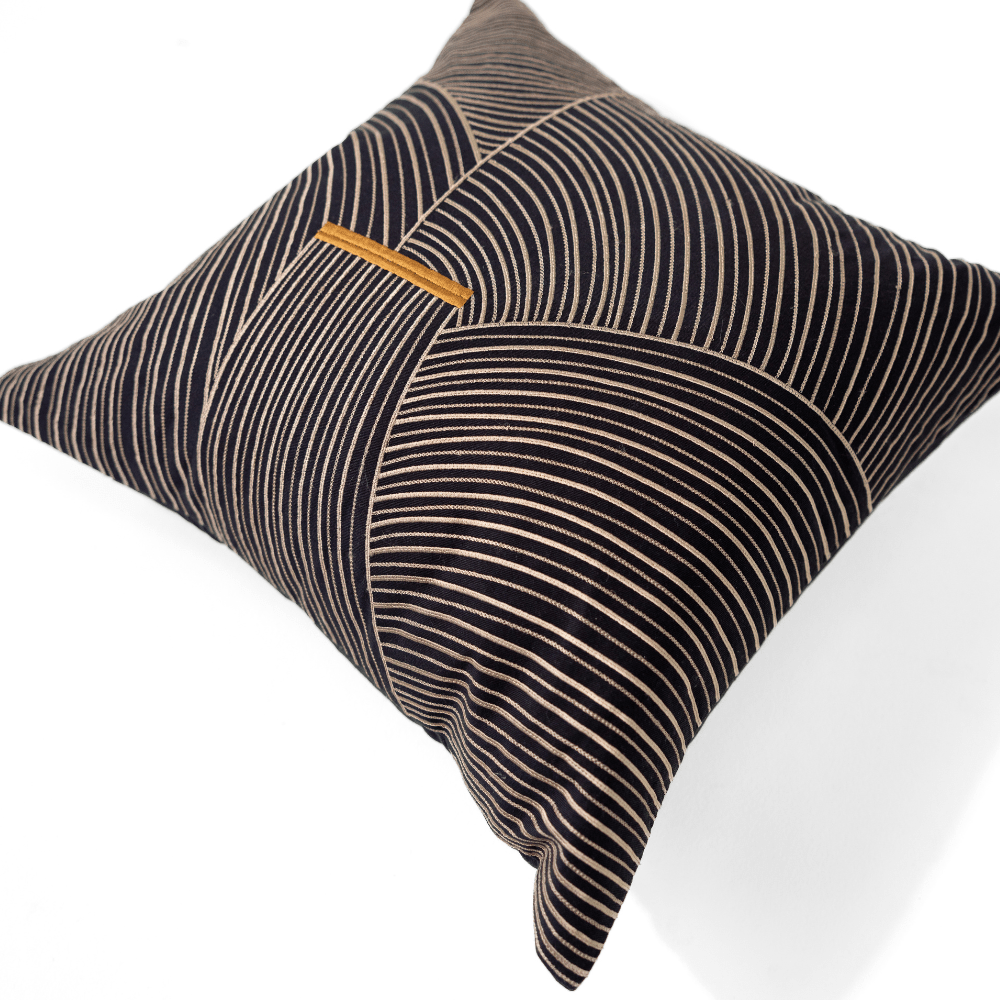 BHD HOME Niseko Rake Black Lounge Cushion 55 x 55cm