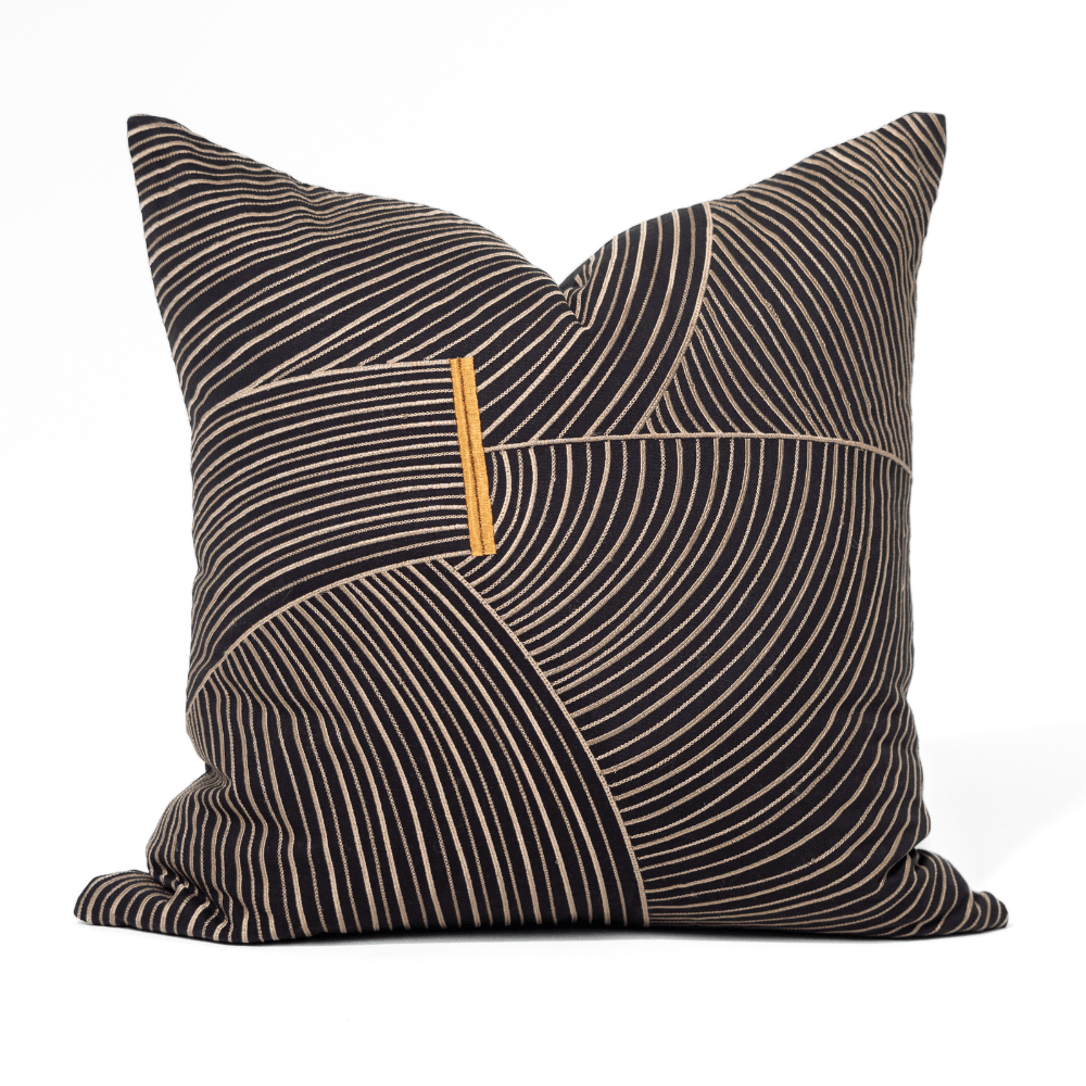 BHD HOME Niseko Rake Black Lounge Cushion 55 x 55cm