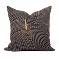 Niseko Rake Black Lounge Cushion 55 x 55cm — in stock, ready to ship