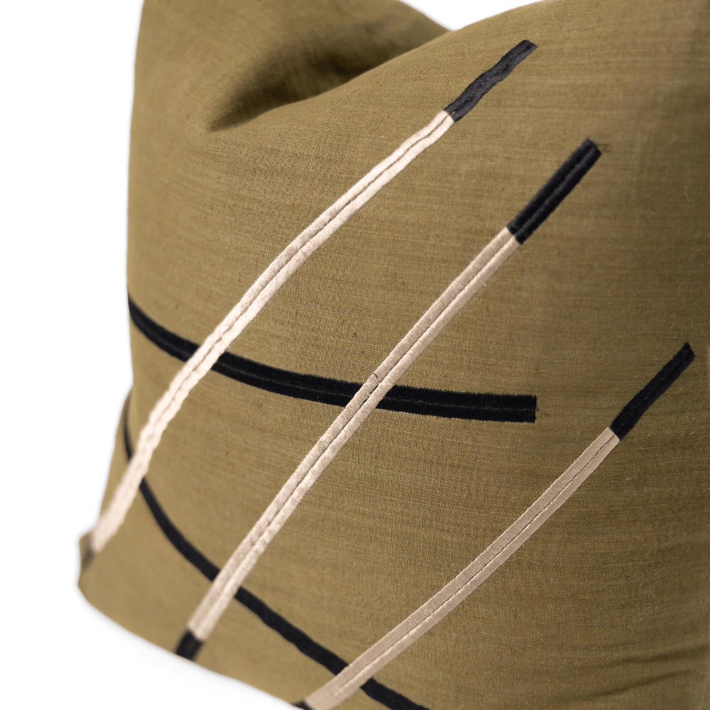 BHD HOME Niseko Sticks Olive Lounge Cushion 55 x 55cm