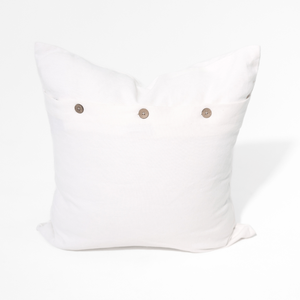 BHD HOME Niseko Yuki Bars White Lounge Cushion 55 x 55cm