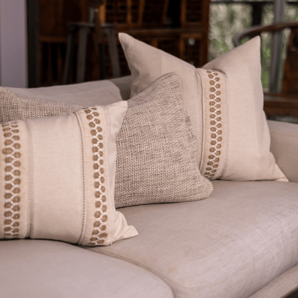 BHD HOME Nottingham handwoven Braid Cushion