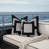 Outdoor Panel Nautical Lake and Black Lounge