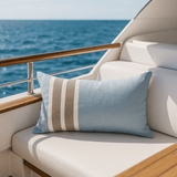 Outdoor Nautical Regent Stripe Lake Lumbar Cushion – UV Resistant