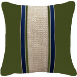 Outdoor Raffia Nautical Juliet Green Lounge Cushion – UV Resistant