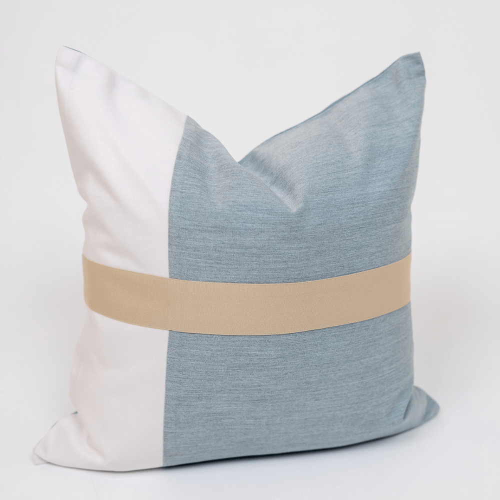 BHD HOME Outdoor Cushion Lake Outdoor Nautical Heather Stripe Lake Lounge Cushion 55 x 55cm