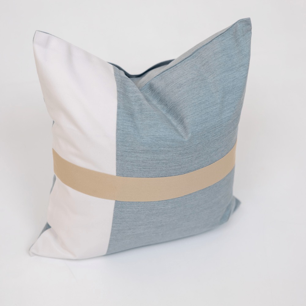 BHD HOME Outdoor Cushion Lake Outdoor Nautical Heather Stripe Lake Lounge Cushion 55 x 55cm