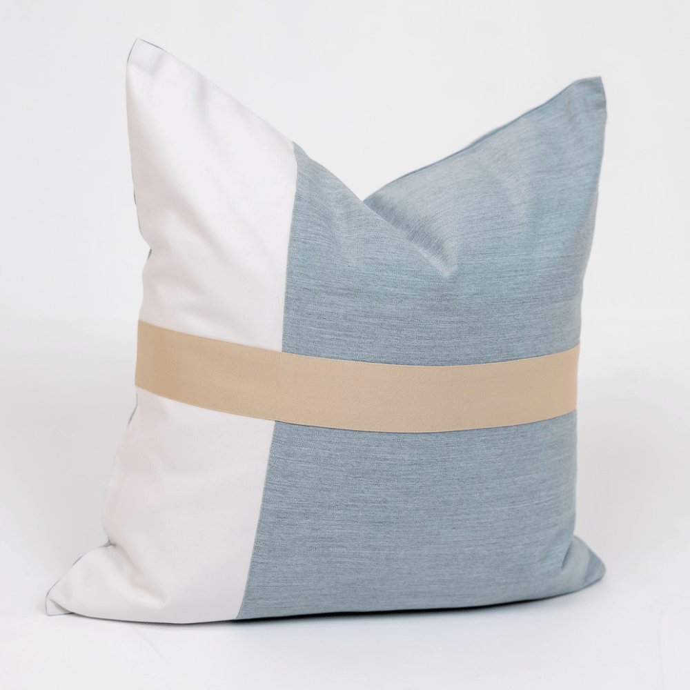 BHD HOME Outdoor Cushion Lake Outdoor Nautical Heather Stripe Lake Lounge Cushion 55 x 55cm