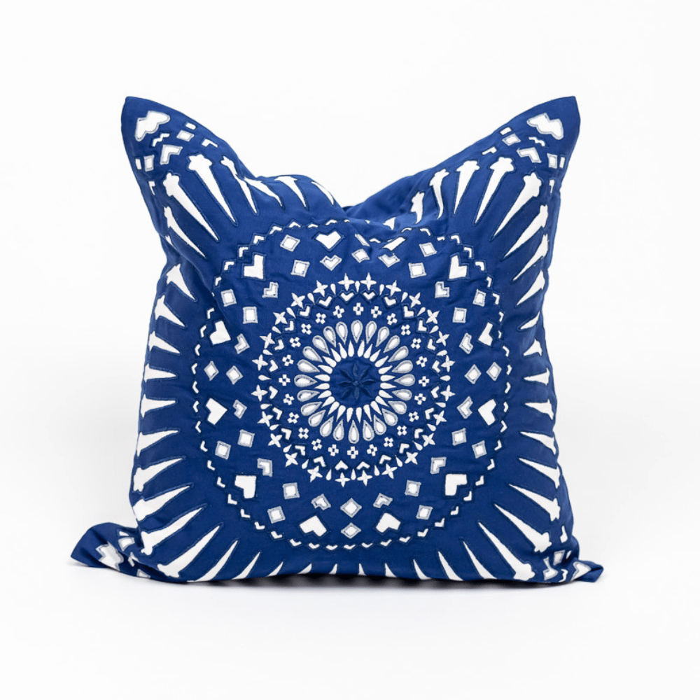 BHD HOME Outdoor Cushion Mayan Sphere Navy Outdoor Lounge Cushion – UV Resistant