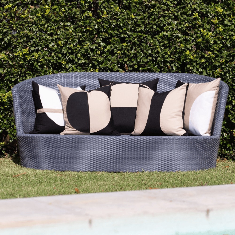 BHD HOME Outdoor Cushion Outdoor Global Earth Dunes Navy & Green UV Resistant Cushion Cover