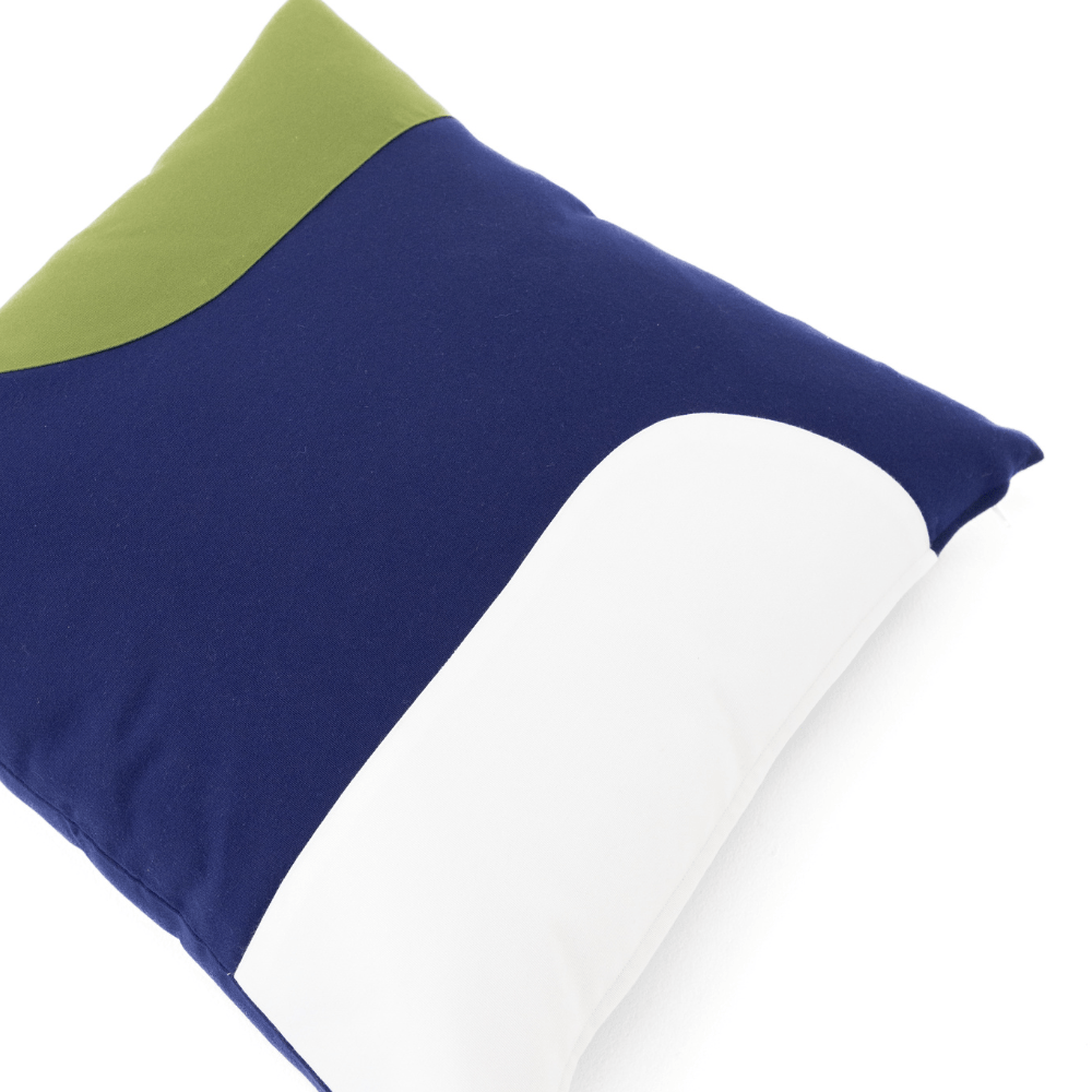 BHD HOME Outdoor Cushion Outdoor Global Earth Dunes Navy & Green UV Resistant Cushion Cover