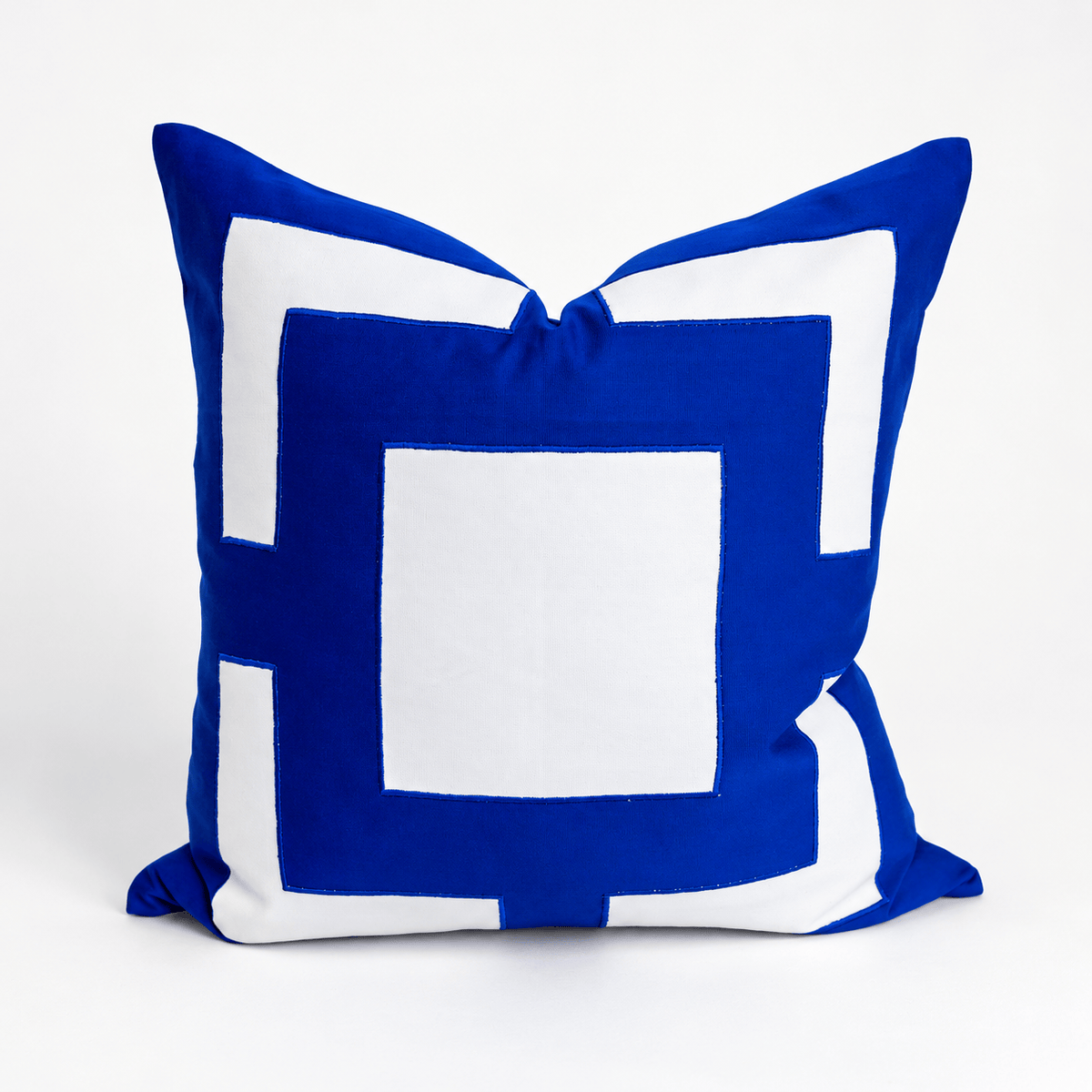 BHD HOME Outdoor Cushion Outdoor Panel White & Cobalt Lounge Cushion – UV Resistant