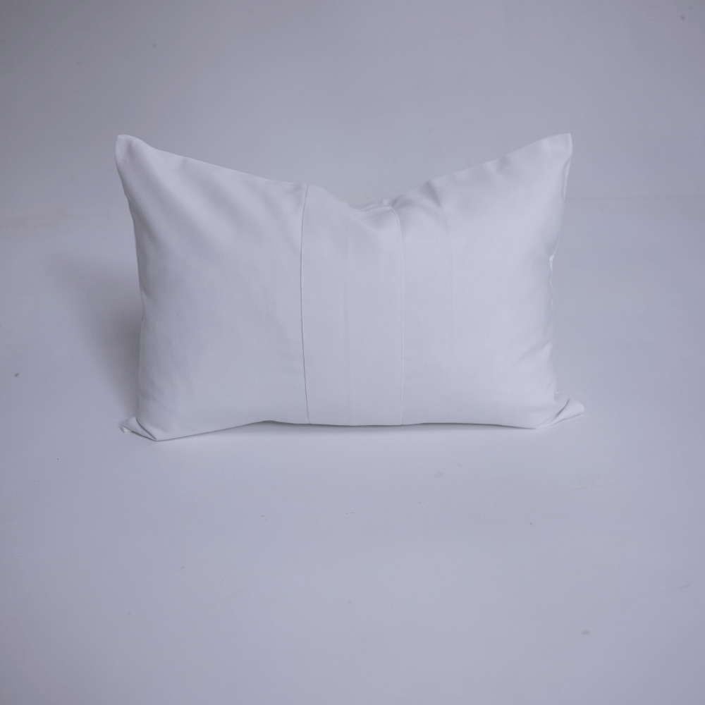 BHD HOME Outdoor Cushion Outdoor Sash White Lumbar Cushion 35 x 55cm – UV Resistant