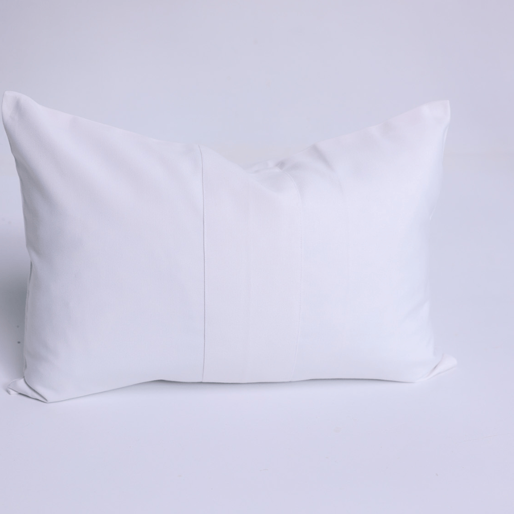 BHD HOME Outdoor Cushion Outdoor Sash White Lumbar Cushion 35 x 55cm – UV Resistant