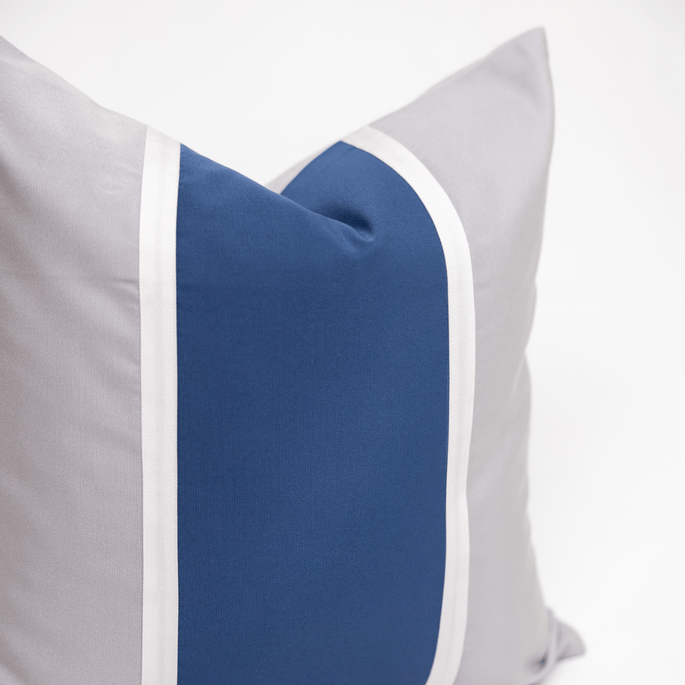 BHD HOME Outdoor Liso Blue and Grey Outdoor Nautical Regent Liso Blue and Grey