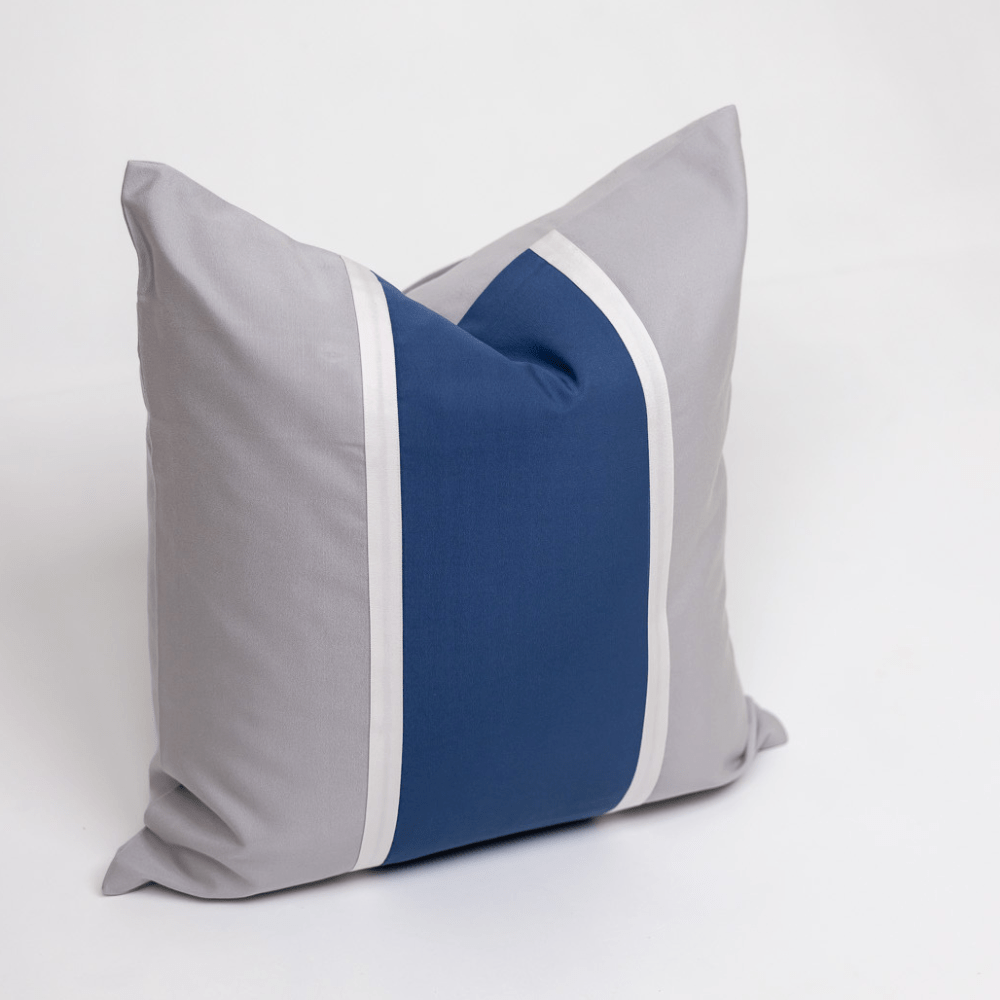 BHD HOME Outdoor Liso Blue and Grey Outdoor Nautical Regent Liso Blue and Grey