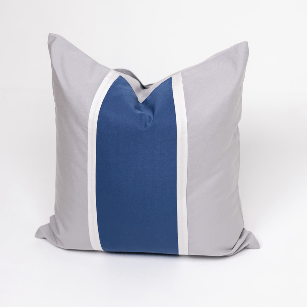 BHD HOME Outdoor Liso Blue and Grey Outdoor Nautical Regent Liso Blue and Grey
