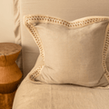 Pebble Braid Natural Euro Cushion 65 x 65cm — made to order, 14–30 days