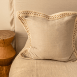 Pebble Braid Natural Euro Cushion 65 x 65cm