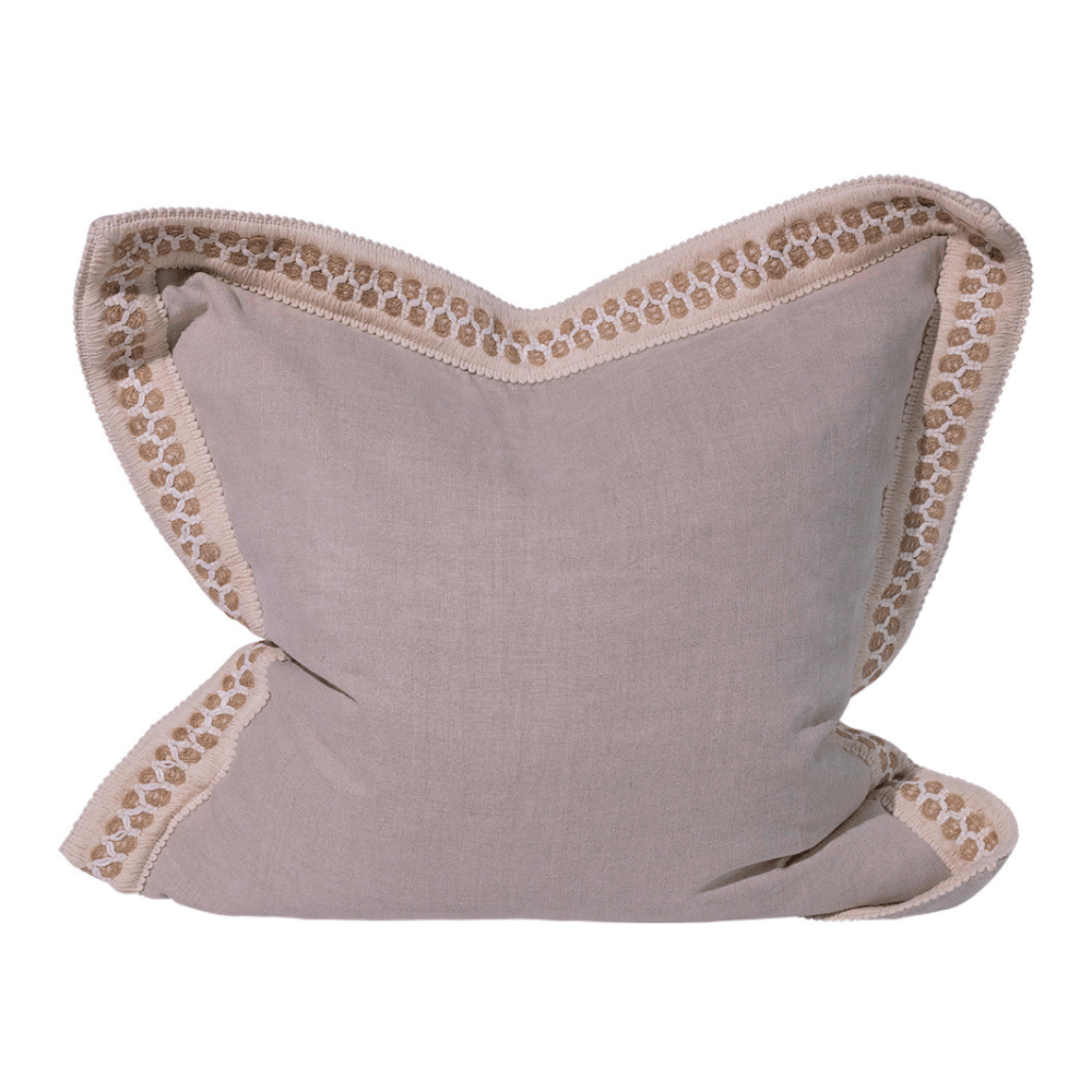 BHD HOME Pebble Braid Natural Euro Cushion 65 x 65cm