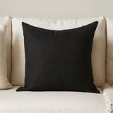 Linen Plain Black Lounge Cushion 55 x 55cm