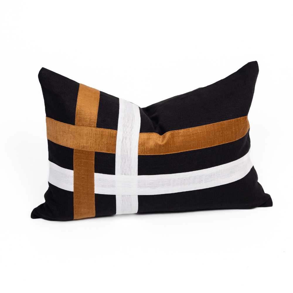 BHD HOME The Burleigh Black Lumbar Cushion 40 x 60cm
