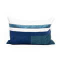 The Kirra Navy Bespoke Handmade Linen Lumbar Cushion
