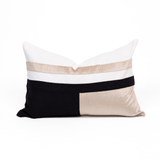 The Kirra White Bespoke Handmade Linen Lumbar Cushion